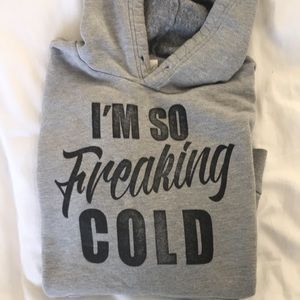 Graphic kangaroo hoodie “I’m so freaking cold”